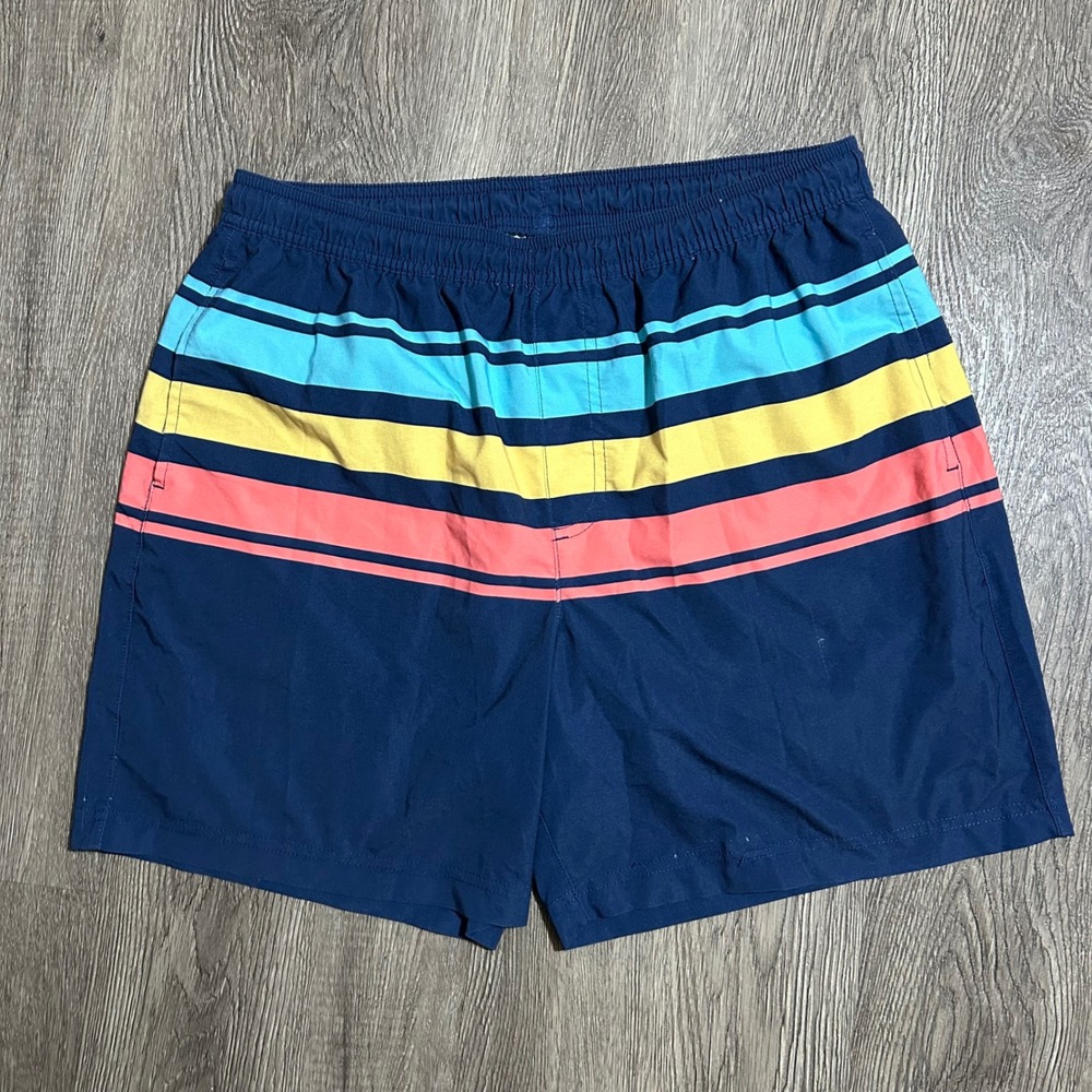 Chubbies Swim Trunks Large Blue Striped 5.5 Inch Inseam Mesh Lined Shorts